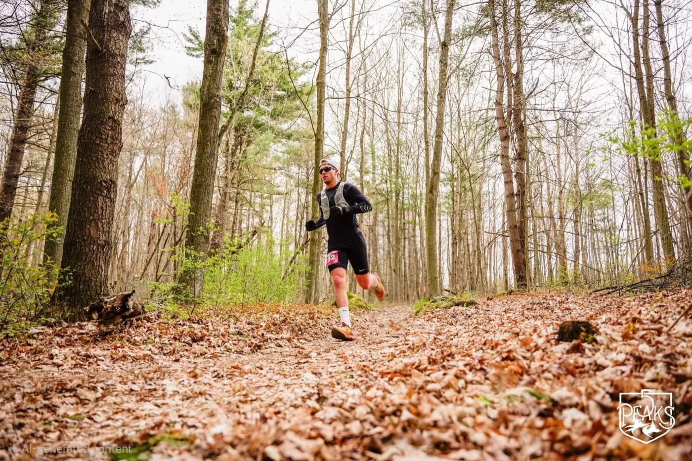 Shawn Scullion running a forest trail race